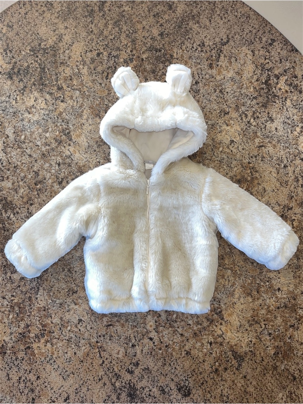 Restoration Hardware Baby & Child Luxe Faux Arctic Fox Fur Jacket Girls 2-3YRS